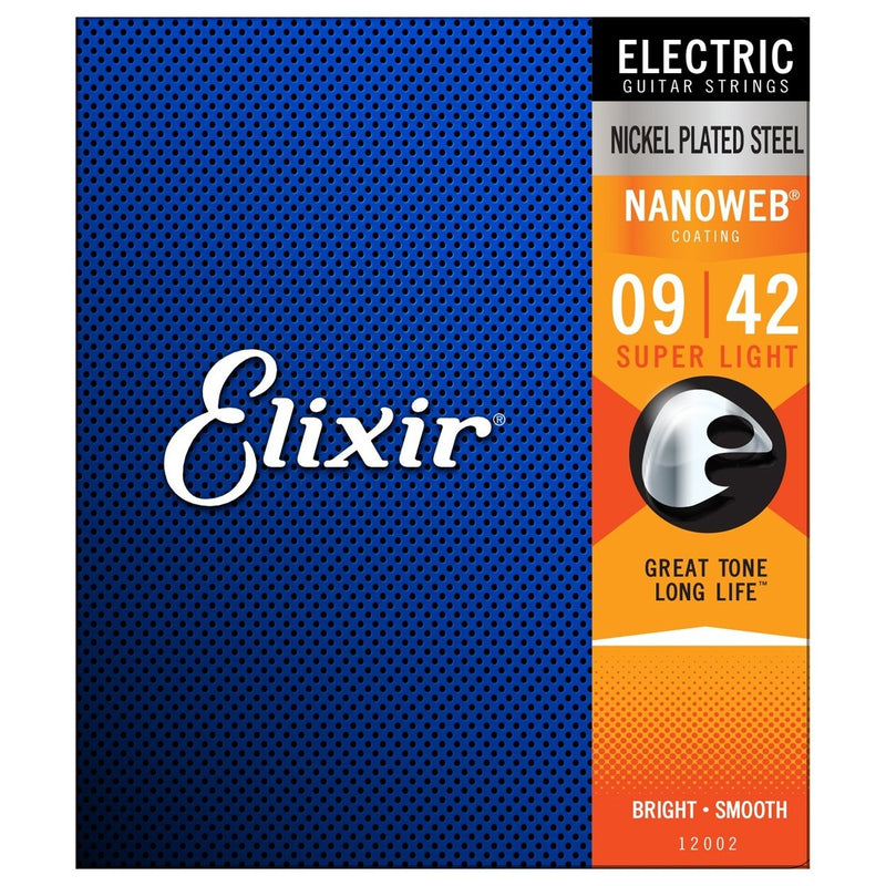 Elixir Nanoweb Electric Guitar Strings 9-42 Super Light