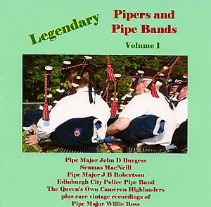 cover image for Legendary Pipers And Pipe Bands - vol 1
