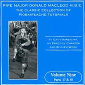 cover image for P/M Donald MacLeod MBE - Classic Collection of Piobaireachd Tutorials vol 9