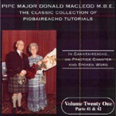 cover image for P/M Donald MacLeod MBE - Classic Collection of Piobaireachd Tutorials vol 21