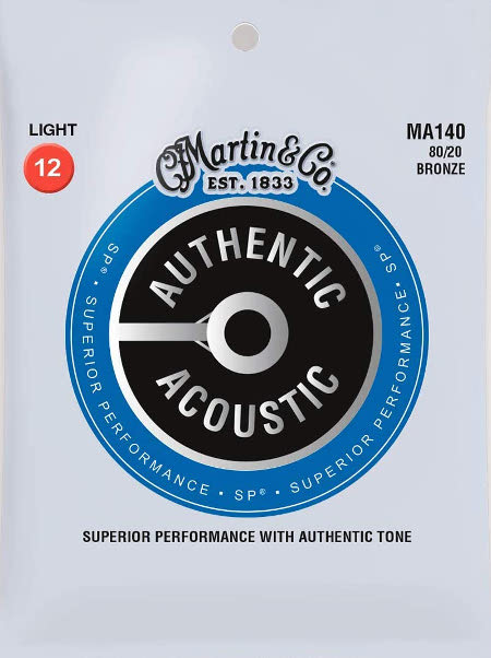 cover image for Martin Authentic Acoustic Strings  - SP 80/20 Bronze Gauge 12 Light