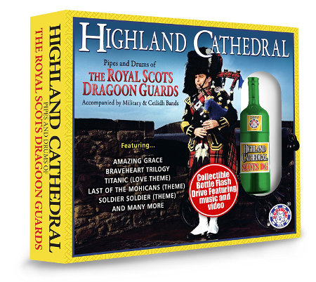 cover image for The Royal Scots Dragoon Guards - Highland Cathedral (Collectible Bottle USB Flash Drive)