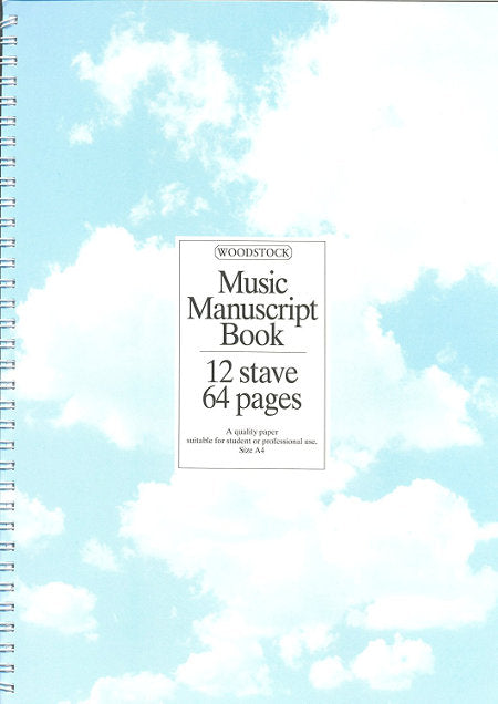 cover image for Music Manuscript A4 12 Stave Pad - 64 Pages
