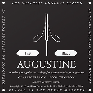 Augustine Black Label Classical Guitar Strings - Low Tension